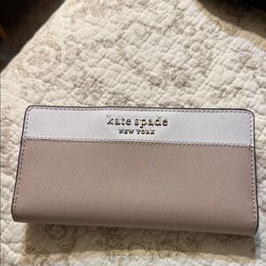 kate spade Two-Tone Blush and Light Pink Continental Wallet